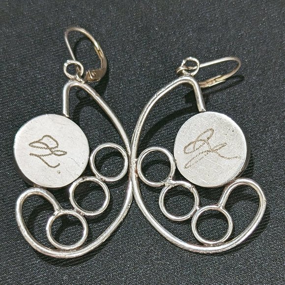 Moon Light SMOKE TOPAZ Sterling Silver SWAROVSKI Rivoli Bezel Leverback Earrings - Picture 3 of 3